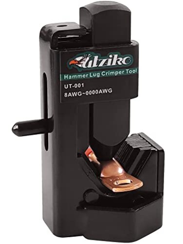 UTZIKO Hammer Lug Crimper Tool for 8 AWG 0000 AWG Battery and Welding Cables
