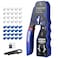 XUNTOP RJ45 Crimp Tool Kit for Cat5 Cat5e Cat6 Cat6a Ethernet Crimping Tool Kit for RJ45 Pass Through Connector with 20 PCS Cat6 Pass Through Crystal Heads 20 PCS Blue Protection Covers
