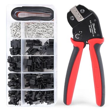 Zhushan JST Connector Kit with Open Barrel Crimper 590PCS JSTSM Kit Included AWG 2416 02515mm Compatible with AMPTE 28404863 JSTSM254XH254VH396 Molex
