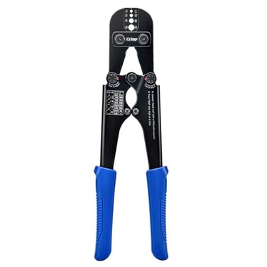 IWISS iCrimp 1608M Wire Rope Crimping Tool 4 Die Slots 364 to 18 High Carbon Steel Swaging Tool for Aluminum Oval DoubleBarrel Annealed Copper Sleeves