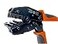 GIZWIZ Professional Ratchet Crimp Tool with Tab Locator For Noninsulated Open Barrel Terminals Disconnect AWG 2010