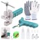 Rustark 11 Pcs Glass Tile Cutter Tool Kit with 2 in1 Handheld Hard Alloy Tile Opener Blades Pads Professional Ceramic Glass Breaking Pliers Set for DIY Home Glass Tile Cutter