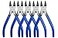 KAIHAOWIN Wire Cutters 5 Pack 65 inch Flush Cutters Diagonal Cutters Side Cutters Precision Ultra Sharp Spring Loaded Wire Snips Clippers Dikes Cutting Pliers Small for Crafting Jewelry MakingBlue