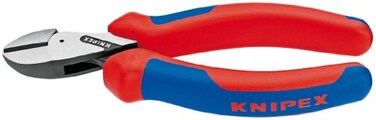 KNIPEX Tools 73 02 160 SB XCut Compact Box Joint Diagonal Cutter with Comfort Grip Handle RedBlue