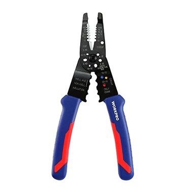 WORKPRO 8Inch Wire Stripper MultiTool Wire Cutter for Stripping Cutting and Crimping W091033AE