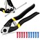 MEINV Cable Cutter Wire Rope Heavy Duty Stainless Steel Aircraft Up to 532 75inch Black Bicycle Brake Cutter Pliers with 10 Bike Brake Cable Cap End Tips for Deck Railing AluminumCopper Wire Fence