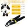 MEINV Cable Cutter Wire Rope Heavy Duty Stainless Steel Aircraft Up to 532 75inch Black Bicycle Brake Cutter Pliers with 10 Bike Brake Cable Cap End Tips for Deck Railing AluminumCopper Wire Fence