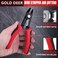 GOLD DEER 5 Inch Wire Cutters Flush Pliers with Supplementary Stripping Handy and Slim Diagonal Cutters 1020 AWG Wire Stripper Tool Side Cutting Pliers for Electronics Jewelry Crafts