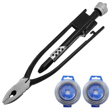 HARSKIYER 9 Inch Safety Wire Pliers with 50 FT 25 FT Safety Wire Chrome Vanadium Steel Safety Wire Twisting Tool for Aircraft Machinery Vehicles