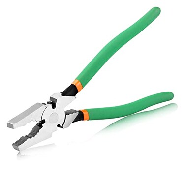 SPEEDWOX 10 Heavy Duty Square Nose Fence Pliers HighLeverage Multipurpose Chain Link Fence Tool Barbed Wire Cutter Nail Puller