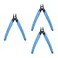 T Tulead 170ii Wire Flush Snips Micro Cutters Blue Nippers Diagonal Pliers Pack of 3 for Cutting ElectronicsWires