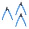 T Tulead 170ii Wire Flush Snips Micro Cutters Blue Nippers Diagonal Pliers Pack of 3 for Cutting ElectronicsWires