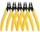 Bnoname Micro Flush Cutters 5 PackWire Cutter with Internal SpringDiagonal Cutters for ElectronicsHeating WireModel SprueSoft Copper Wire Snips Yellow