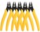 Bnoname Micro Flush Cutters 5 PackWire Cutter with Internal SpringDiagonal Cutters for ElectronicsHeating WireModel SprueSoft Copper Wire Snips Yellow