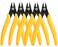 Bnoname Micro Flush Cutters 5 PackWire Cutter with Internal SpringDiagonal Cutters for ElectronicsHeating WireModel SprueSoft Copper Wire Snips Yellow