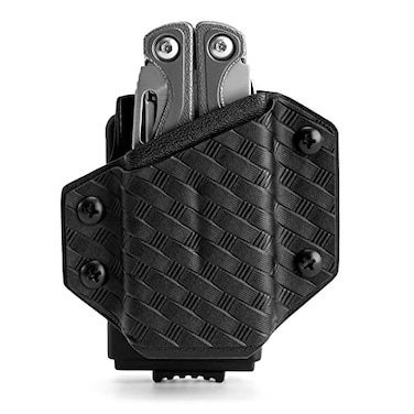 TACTICAL_GEEK TACTICAL GEEK TX1 Multitool Sheath EDC Multi Tool Holder Holster Adjustable Sheath with Back Clip for Belt MultiTool not Included Black