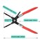 KIMISS Electrical Disconnect Pliers Metal Soldering Plier Multi Function Wire Welding Clamp Pick Up Aid Tool For Automobile Maintenance Repairing Solder Splicing Wires