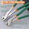 LEONTOOL 2 PCS JClip Pliers Set Heavy Duty Cage Building Pliers Wire Clip Plier with Comfortable Grip Ergonomical Straight Curved Nose JPlier for Building Rabbit Cages Coops and More
