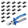 SPEEDWOX 20 Pcs 125 Dark Black Key Fob Hardware Set with Pliers 8 Inch Glass Breaking Pliers with Rubber Tips TPR Handles for Wristlet Keychain Key Lanyard Making