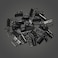 SPEEDWOX 20 Pcs 125 Dark Black Key Fob Hardware Set with Pliers 8 Inch Glass Breaking Pliers with Rubber Tips TPR Handles for Wristlet Keychain Key Lanyard Making