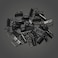 SPEEDWOX 20 Pcs 125 Dark Black Key Fob Hardware Set with Pliers 8 Inch Glass Breaking Pliers with Rubber Tips TPR Handles for Wristlet Keychain Key Lanyard Making