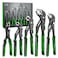 SK 5Piece Pliers Set 8 Adjustable Joint 8 10 and 12 Quick Adjust VJaw Groove Joint 10 Pliers Wrench Premium CRV Construction with EVA Foam Tool Organizer