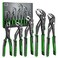 SK 5Piece Pliers Set 8 Adjustable Joint 8 10 and 12 Quick Adjust VJaw Groove Joint 10 Pliers Wrench Premium CRV Construction with EVA Foam Tool Organizer