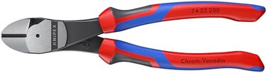 KNIPEX Tools High Leverage Angled Diagonal Cutters 12 Degree Angled MultiComponent 7422200SBA 8 inches