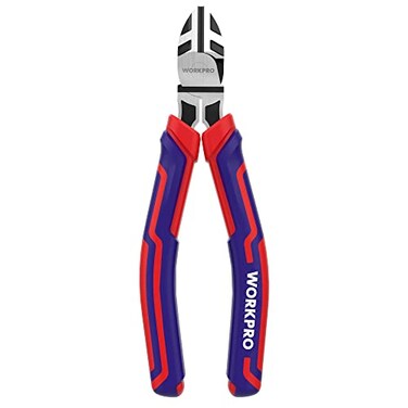 WORKPRO 6 Wire Cutters Heavy Duty CRV Steel Diagonal Pliers for Cutting Wires Craft Comfort Grip Handle