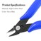 Bivethoi 3pcs Micro Wire Cutters Flush Cut Snips Small Diagonal Cutters 3D Printer Filament Pliers Tool Mini Tiny Nippers Zip Tie Cutters for Jewelry Making Model 5 Inch Navy Blue