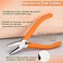 LEONTOOL Engineer Tip Cutter with 90 Degree UltraSharp Blade Transverse End Cutter with 6mm Flush Jaw Long Nose End Cutting Plier Nipper End Cutter for Precision Plastic Model SMTSMD Chips
