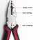 TLHO Linesman Pliers 8inch Combination with wire cutters Remove Corroded or Rusted Nails BlackRed