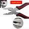 TLHO Linesman Pliers 8inch Combination with wire cutters Remove Corroded or Rusted Nails BlackRed
