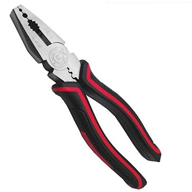 TLHO Linesman Pliers 8inch Combination with wire cutters Remove Corroded or Rusted Nails BlackRed