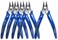 YEGEOOE Flush Wire Cutter 5PACK Blue Diagonal Cutting Pliers Side Cutter Nippers Micro Wire Cutter Wire Clippers Wire Snips 5inch size