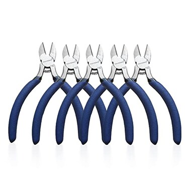 KAIHAOWIN Wire Cutters 5 5 inch Flush Cutters Diagonal Cutters Side Cutters Precision Ultra Sharp Spring Loaded Wire Snips Clippers Dikes Cutting Pliers Small for Crafting Jewelry Making