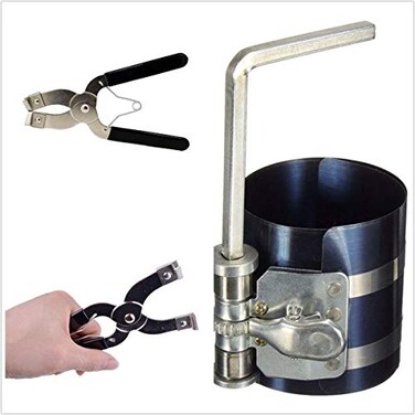 Plum Garden Car Engine Piston Ring Compressor Tool Piston Ring Pliers for Adjustable Safety Screws