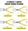 DIFFLIFE 7Inch Snap Ring Pliers Set Heavy Duty InternalExternal Circlip Pliers Kit with StraightBent Jaw CRV Steel for Ring Remover Retaining C Clip Pliers with Storage Bag 4piece