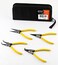 DIFFLIFE 7Inch Snap Ring Pliers Set Heavy Duty InternalExternal Circlip Pliers Kit with StraightBent Jaw CRV Steel for Ring Remover Retaining C Clip Pliers with Storage Bag 4piece
