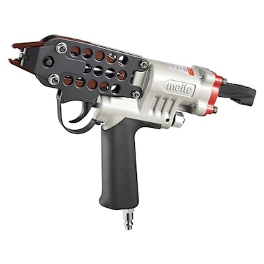 meite SC760CI2 Pneumatic Hog Ring Gun 16 Gauge 12 Crown Hog Ring Pliers 2636 mm Closure Upgrade Trigger Air C Ring Stapler for Fencing Upholstery Pet Cages and Bag Closing