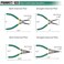 Queta 4pcs 7Inch Snap Ring Pliers Set Heavy Duty InternalExternal Circlip Pliers Kit with StraightBent Jaw CRV Steel for Ring Remover Retaining C Clip Pliers with Storage Bag