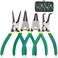 Queta 4pcs 7Inch Snap Ring Pliers Set Heavy Duty InternalExternal Circlip Pliers Kit with StraightBent Jaw CRV Steel for Ring Remover Retaining C Clip Pliers with Storage Bag