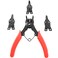 TAODAN Snap Ring Pliers 1Set 4 In 1 C Clips Removal Retaining Set for Automotive and Engine Repair Interchangeable Jaw Head 45 90 and 180 Degree Angled Jaws AC Compressor Clutch Holding Tool