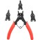 TAODAN Snap Ring Pliers 1Set 4 In 1 C Clips Removal Retaining Set for Automotive and Engine Repair Interchangeable Jaw Head 45 90 and 180 Degree Angled Jaws AC Compressor Clutch Holding Tool