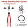 SPEEDWOX 13Inch Snap Ring Pliers Internal Retaining Ring Pliers 90 Degree Bent Jaws Tip Diameter 012 Carbon Steel Circlip Pliers Solid Ring Removal Tool for Retaining Rings C Clip