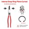 SPEEDWOX 13Inch Snap Ring Pliers Internal Retaining Ring Pliers 90 Degree Bent Jaws Tip Diameter 012 Carbon Steel Circlip Pliers Solid Ring Removal Tool for Retaining Rings C Clip