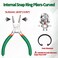 SPEEDWOX 5Inch Snap Ring Pliers Tip Diameter 006 Inch Internal Circlip Pliers Precision Circlip Retainer Ring Pliers Curved Jaws for Ring Remover Retaining