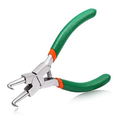 SPEEDWOX 5Inch Snap Ring Pliers Tip Diameter 006 Inch Internal Circlip Pliers Precision Circlip Retainer Ring Pliers Curved Jaws for Ring Remover Retaining