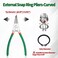 SPEEDWOX 9Inch Circlip Pliers Tip Diameter 009 Inch External Snap Ring Pliers Heavy Duty Retaining Ring Pliers Curved Jaws for Ring Remover Retaining
