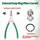 SPEEDWOX 9Inch Circlip Pliers Tip Diameter 009 Inch External Snap Ring Pliers Heavy Duty Retaining Ring Pliers Curved Jaws for Ring Remover Retaining